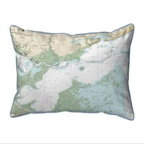 Betsy Drake ZP11371 20 x 24 in. Lake Borgne & Approaches, LA Nautical Map Extra Large Zippered Indoor & Outdoor Pillow