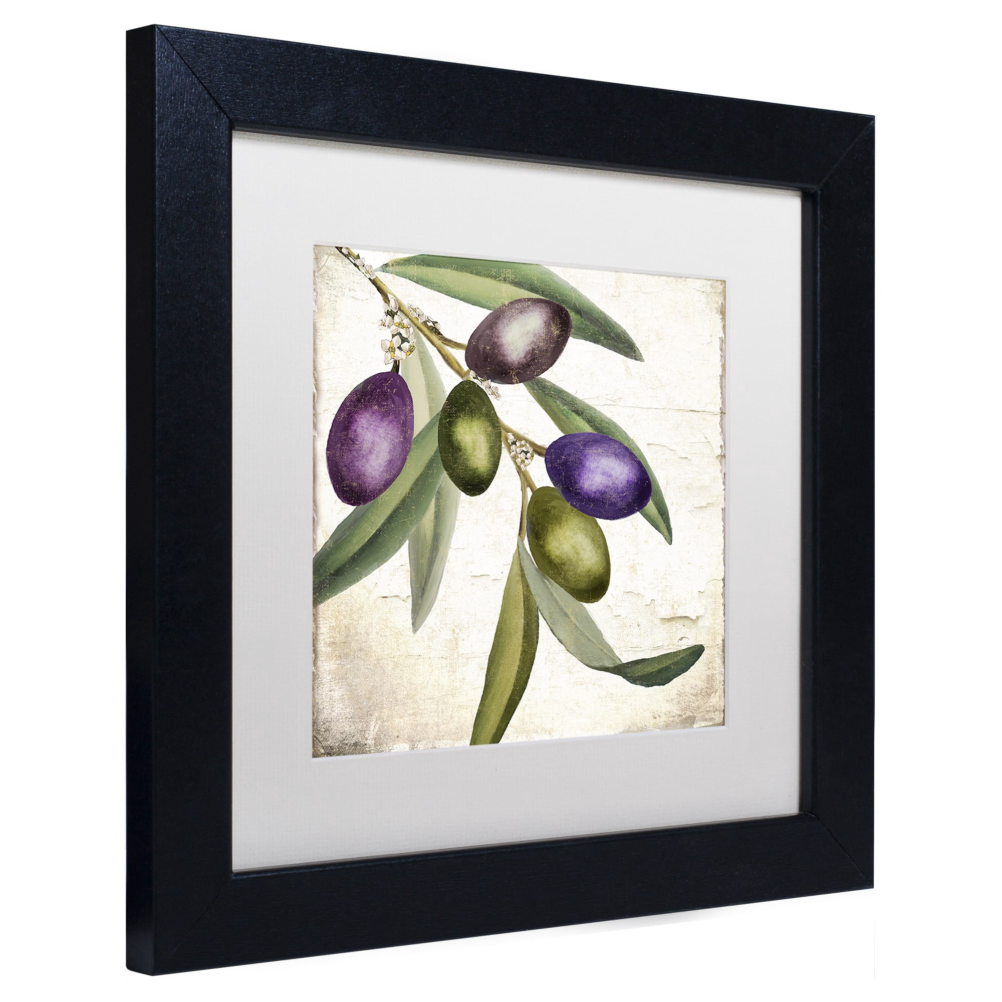 Trademark Fine Art "Olive Branch I" Canvas Art by Color Bakery, White Matte, Black Frame