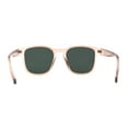 thumbnail image 4 of Gentlemans Fashion Rectangle Keyhole Retro Horn Rim Sunglasses Beige Green, 4 of 4