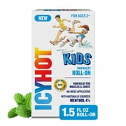 Icy Hot Kids Muscle & Joint Pain Relief No Mess, Roll-On Liquid with Menthol, 1.5oz