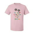 thumbnail image 2 of Wild Bobby, Keep Calm And Blame The Dog Dog Lover Men's Graphic T-Shirt, Light Pink, 5XL, 2 of 3