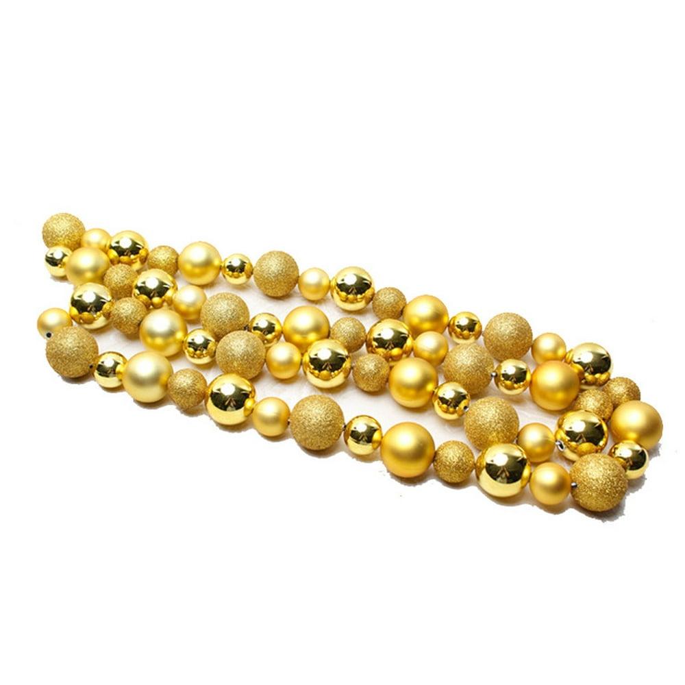 Gold 78.74inch Shatterproof Christmas Ball Garland