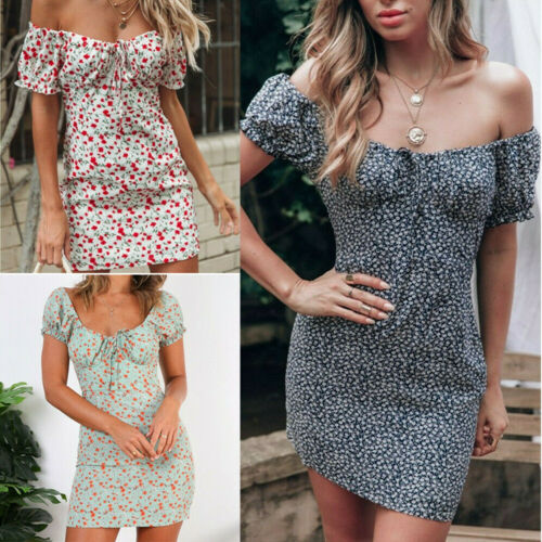 Women Dresses Cocktail Beach Short Maxi Dress Summer Party Evening Boho Sundress