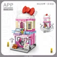 thumbnail image 3 of LOZ Blocks Ideas DIVERTIDAS Mini Street Store Juguete Pequeña Flor Pisa Tienda Brinquedos MOC City House Comida Construcción Ladrillos Regalos para Niñas, 3 of 5