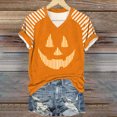 thumbnail image 2 of Godom Womens Halloween T-Shirt Funny Short Sleeve V Neck Graphic Tees Tops, 2 of 7