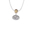 thumbnail image 2 of Delight Jewelry Silvertone Trumpeter Angel - Oval Seal Mia Monkey Charm Necklace, 2 of 4