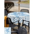 thumbnail image 4 of Outdoor Tablecloth with Umbrella Hole & Zipper, Light Blue Starfish Coastal Square Tablecloth 60x60 Inch, Summer Coral Shell Beach Nautical Patio Table Cover Waterproof Table Cloth for Picnic/Party, 4 of 7