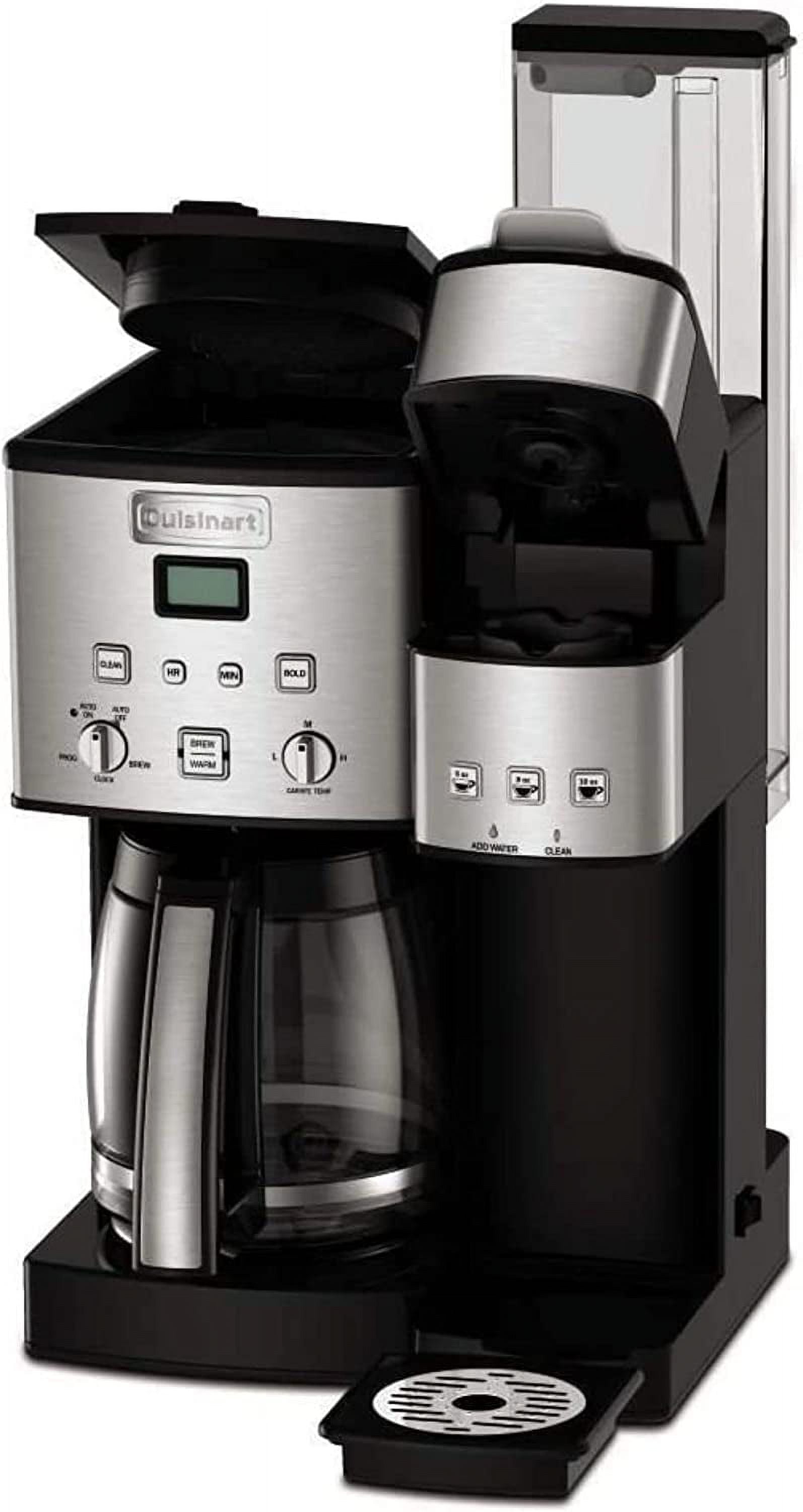 Cuisinart Stainless Steel Coffee Center Combo Coffee Maker (Black) Bundle  with Colombian Roast Single Serve KCup and Stainless Steel Tumbler (3 Items)