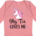 thumbnail image 4 of Inktastic My Tia Loves Me Unicorn Girls Long Sleeve Baby Bodysuit, 4 of 5
