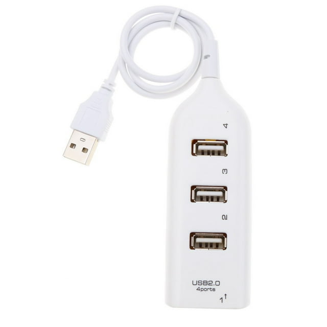 Flmtop Multiport USB2.0 Splitter 4-Port USB Hub Low Power Consumption High Speed USB Hub Splitter for PC Laptop Computer