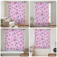 thumbnail image 6 of Spring Floral Sheer Curtains 54 Inches Long, Summer Botanical Purple Pink Flower Light Filering Curtains, Breathable Simi Curtain Privacy Drapes for Kitchen Bathroom Small Window Treatment, 6 of 9