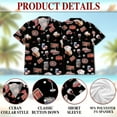 thumbnail image 2 of Lucky Las Vegas Black Hawaiian Shirt for Men, Button Down Summer Beach Short Sleeve, Retro Style, Sizes S-5XL, 2 of 3