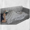 thumbnail image 6 of Renaissance Soft Flannel Fleece Blanket, Classic Ivy Swirl with Curved Leaf Branches Feminine Baroque Fashion Motif, Cozy Plush for Indoor and Outdoor Use, 50" x 60", Black and White, by Ambesonne, 6 of 6