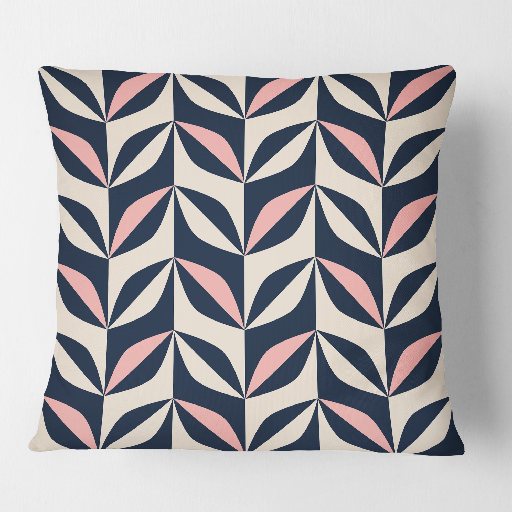 Designart Floral Retro Botanical Pattern III' Mid-Century Modern Throw Pillow - 18x18