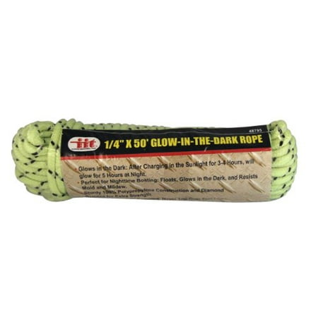 IIT 48795 Glow In The Dark Rope - 1/4 inch x 50 (Best Glow In The Dark Rope)