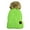 Lime, variant on Thick Cable Knit Faux Fuzzy Fur Pom Fleece Lined Skull Cap Cuff Beanie, Lime