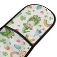 thumbnail image 2 of Dailycode Double Sided Oven Mitt with Loop Heat Resistant Kitchen Long Potholders 7" x 35" Gnomes Shamrock Tree Rainbow, 2 of 6