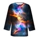 thumbnail image 4 of Tejiojio Womens Summer Crew Neck Casual T Shirt 3/ Length Sleeve Blouses Tops Athletic T-Shirt for Women Graphic S-3XL, 4 of 7