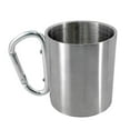thumbnail image 3 of Taza con mosquetón,Taza de acero inoxidable con mosquetón y taza de metal para el hogar,Taza portátil de acero inoxidable para senderismo y acampada,Mosquetón para escalada,taza compacta, 3 of 7