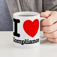 thumbnail image 4 of CafePress - I Heart Compliance - 11 oz Ceramic Mug - Novelty Coffee Tea Cup, 4 of 4