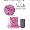 thumbnail image 3 of Bolso Bandolera Disney Gato de Cheshire para Pasaporte Rosa 17x21cm, 3 of 9