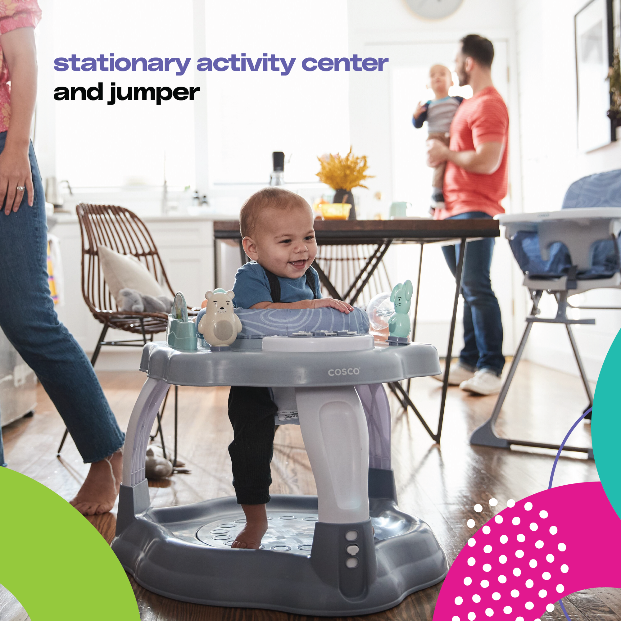 Cosco Kids Play-in-Place Activity Center, Multicolor photo 5