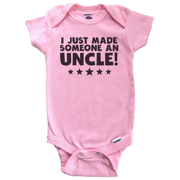 I Just Made Someone An Uncle Niece Nephew Baby Bodysuit (Pink), 0-3 Months