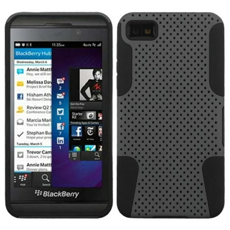 Insten Astronoot Mesh Hard Dual Layer Rubber Coated Silicone Cover Case For BlackBerry Z10 case