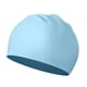 thumbnail image 5 of Gorro de baño de silicona, cómodo gorro de ducha para piscina con protección para los oídos. Azul, 5 of 9