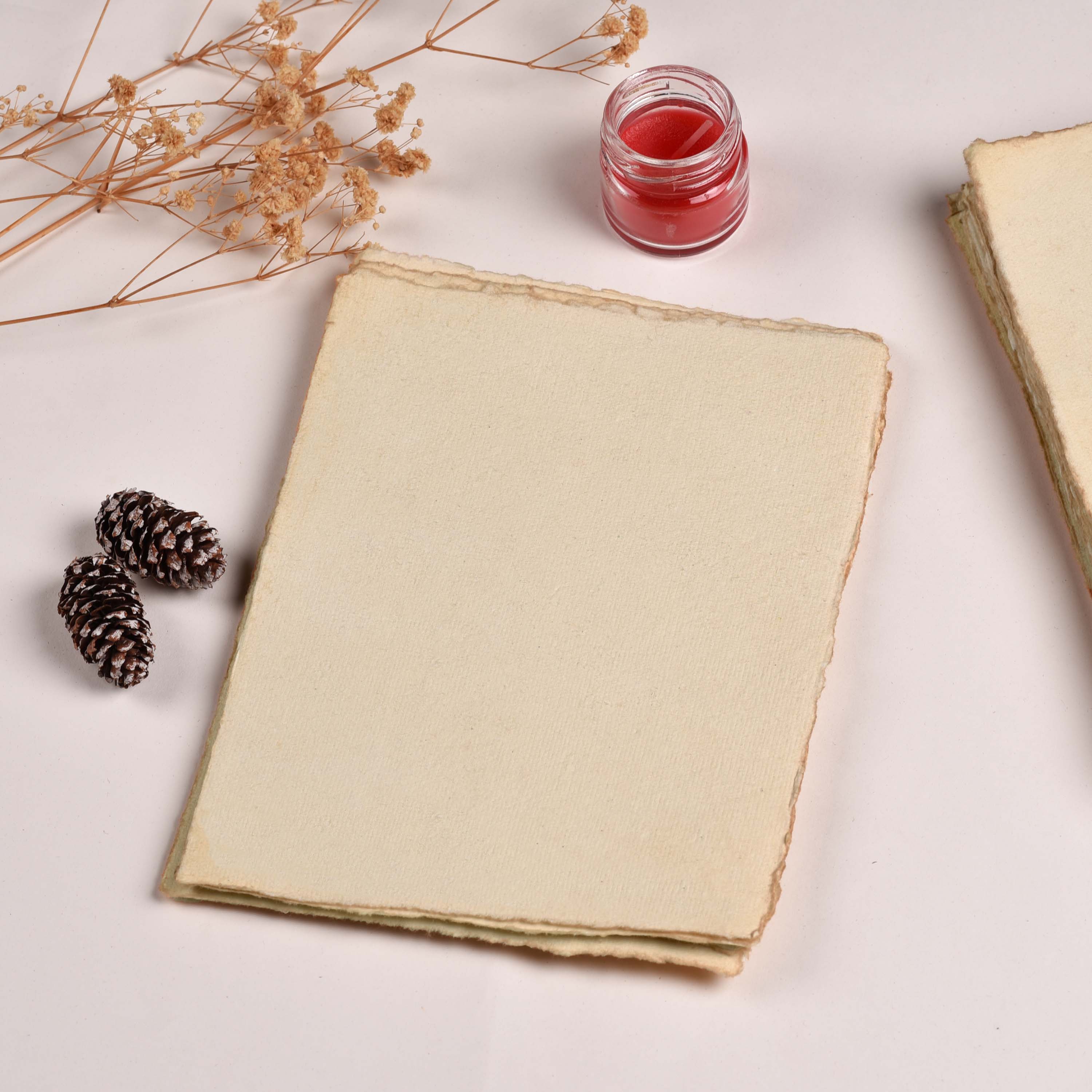 Leather Village - Handmade Cotton Watercolor Paper - 9 x 12 - 200 GSM - Vintage