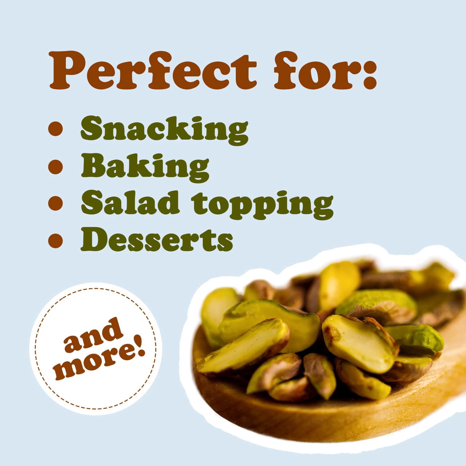 Dry Roasted Pistachio Halves and Pieces, 1 Pound – Unsalted. No Shell. Keto, Paleo Friendly Snack. Kosher. Vegan. Nuts in Bulk.