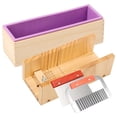 thumbnail image 1 of Kit para Hacer Jabón de 1,2 L con Moldes de Madera y Silicona, Molde Rectangular con Cortadores Ondulados y Rectos de Acero Inoxidable, 1 of 5
