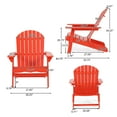 thumbnail image 4 of Carla Acacia Wood Outdoor Adirondack Chair, Red, 4 of 9