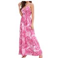 thumbnail image 2 of SMihono Robe Maxi Bohème d'Été pour Femmes Grande Taille Mode d'Été pour Femmes Robe Bohème à Bretelles avec Grande Robe de Tempérament pour les Vacances Robe Évasée de Plage, 2 of 9