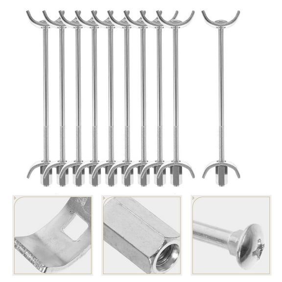 Nicehomfit Butcher Block Countertop Joint Fastener Countertop Joiner Silver Galvanized Steel 10pcs