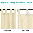 thumbnail image 4 of Pro Space Outdoor Curtains Tab Top (4"Long) Window Curtain for Pergola/Patio/Balcony - 50" W x 96" L - (1 Panel - Beige), 4 of 7