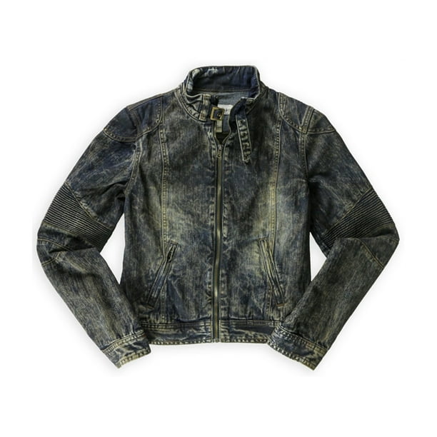 Ecko unltd men blue solid denim jacket sale