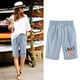 thumbnail image 2 of Pantalones de Cintura Elásticos para Mujeres, Día de la Independencia Impreso Casual Medio Cortos con Bolsillos para Diarios Y Al Mar, 2 of 3