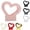 Z-8-Pink*1+Black*1+Grey*1+White*1+Beige*1+Red*1+Gold*1, variant on Heart Shaped Flower Gift Box, Heart Shaped Packaging Box, Folding Heart Shaped Box, Portable Bouquet Packaging Box with Waterproof Lining, for Weddings, Birthdays & Party Gifts 10Pcs