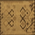 thumbnail image 1 of Ahgly Company Indoor Square Southwestern Brown Country Area Rugs, 8' Square, 1 of 4