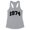 Heather Grey, variant on 1974 College Style Tank Top Fitted Racerback Women's Large White