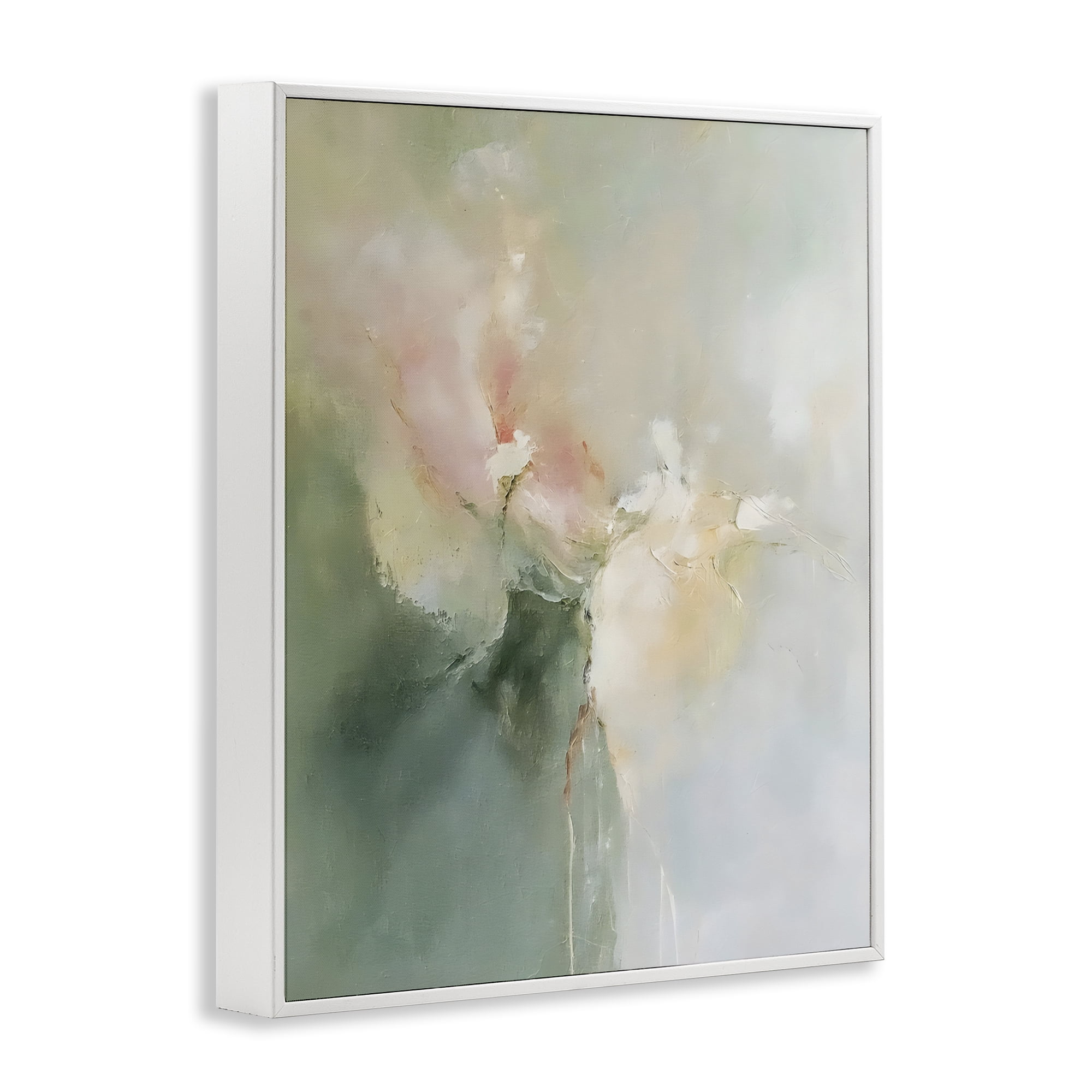 Stupell Industries Ethereal Brushwork Abstraction White Framed Giclee Art, design by Riley B