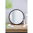 thumbnail image 2 of Gzxs 20 inch Circle Wall Mirror | Premium Wooden Mirror for Wall | Floating Bathroom Mirrors for Vanity and Living Room | Hanging Round Mirrors for Wall Decor, 2 of 8