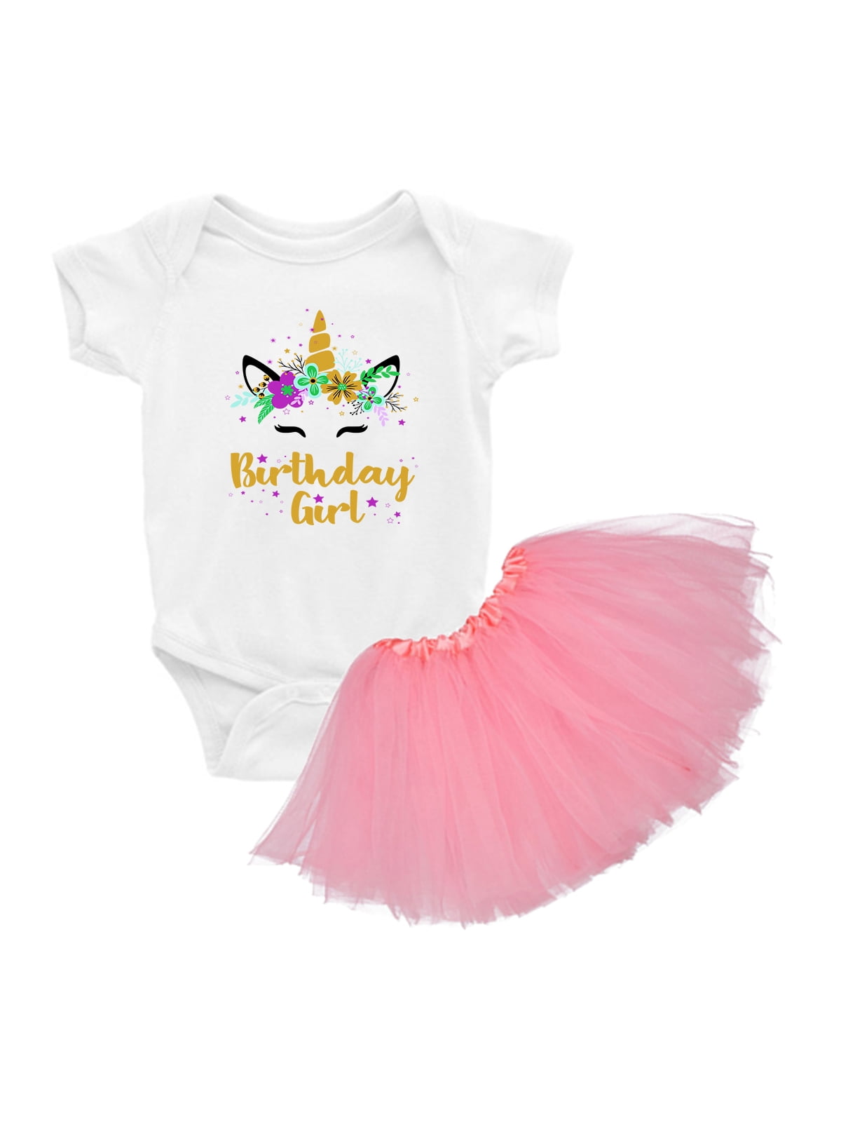 Luxury Girls 2nd Second Birthday Party Outfit Tutu Skirt Baby Pink Butterfly Two 