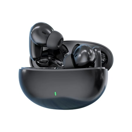 2025 New Earphones Savings Clearance Up to 60% off Button Design In Ear Noise Reduction And Long Sports Running Bluetooth Earphones - Black