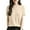 Beige, variant on Cute Sweater Women Solid Basic Casual Short Sleeve V Neck Slim Knitted Business Casual 2025 Fall Outfits