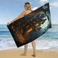 thumbnail image 4 of Halloween Scary Night Full Moon Oversized Beach Towel XL Pool Camping Swim Towels 32''x63'' Soft Blanket Accessories Must Vacation Necessities Adult, 4 of 7