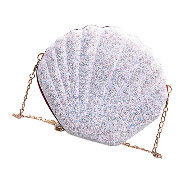 Yokua Trendy Sequins Shell Bag Crossbody Purse Evening Handbag For Theme Parties