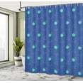 thumbnail image 4 of Ambesonne Geometric Shower Curtain, Wavy Lines Triangles Art, 69"Wx75"L, Dark Violet and Seafoam, 4 of 4