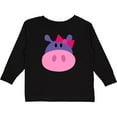 thumbnail image 3 of Inktastic Girl Hippo Girls Long Sleeve Toddler T-Shirt, 3 of 5
